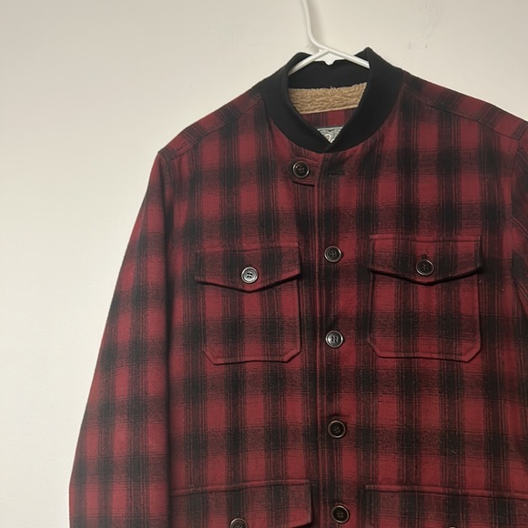 Roots Plaid Wool Sherpa Button Up Jacket - Picture 3 of 7